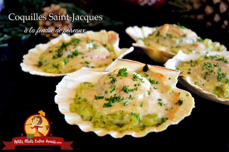Coquilles Saint-Jacques à la fondue de poireaux | Petits Plats Entre Amis