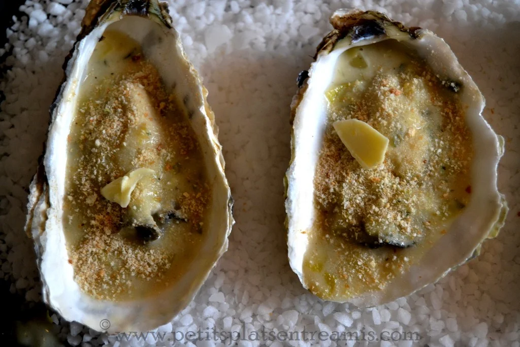 Cuisson des huîtres gratinées au Champagne