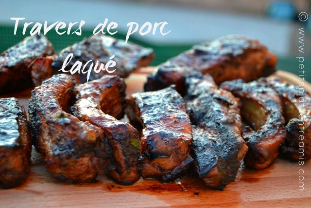 Travers de porc laqué