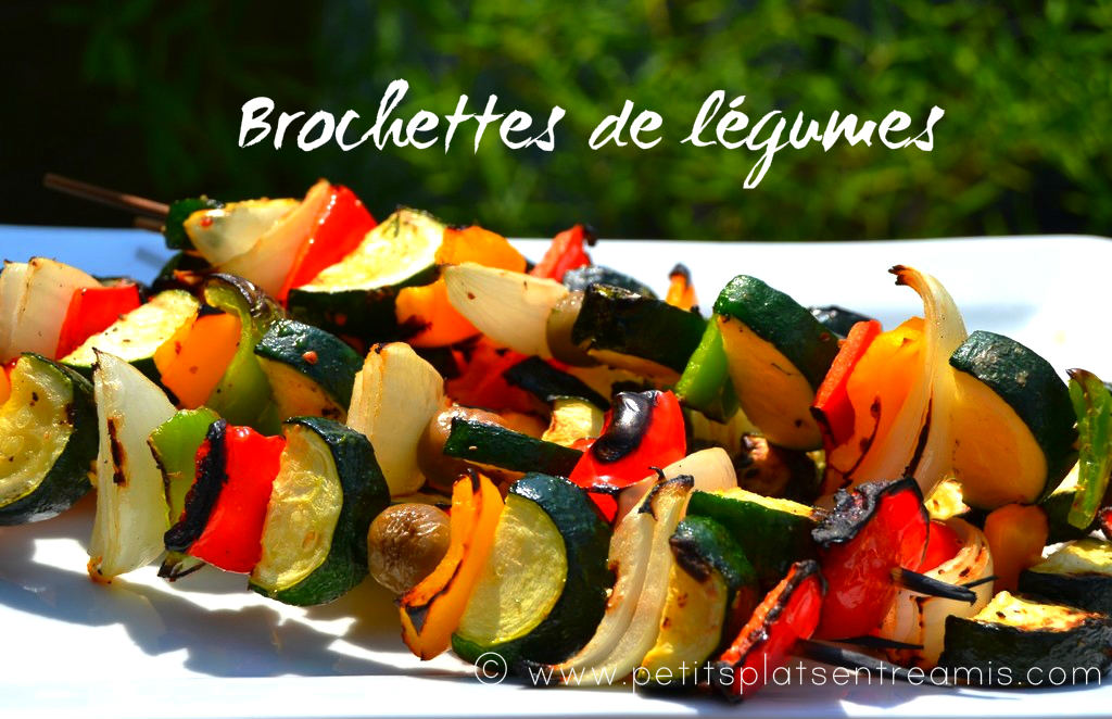 Recette Brochettes de légumes