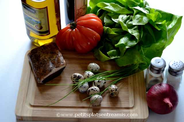 Salade composée au magret séché : une échappée campagnarde - Recette par  Chef Simon