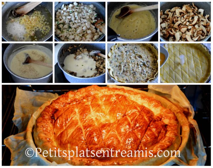 Recette De Tourte Au Poulet Et Champignons | Petits Plats Entre Amis