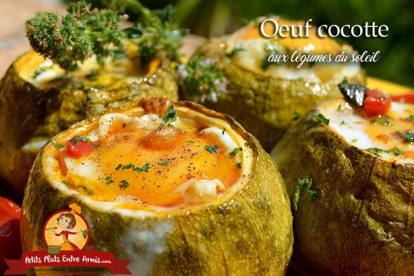 Oeuf cocotte aux légumes du soleil