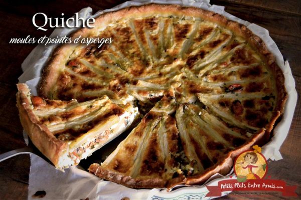 Quiche aux moules et pointes d'asperges