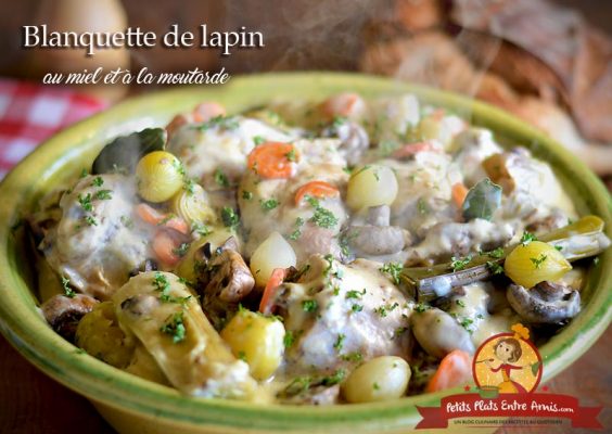 Blanquette de lapin au miel et à la moutarde