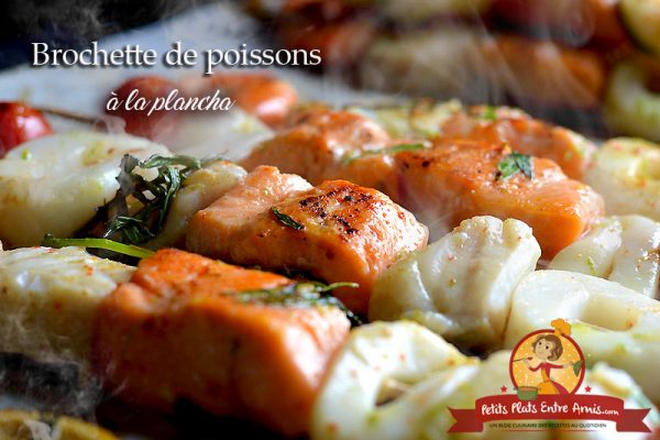 Brochette de poissons à la plancha