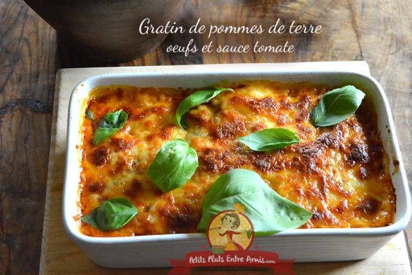 Recette gratin de pommes de terre et œuf sauce tomate