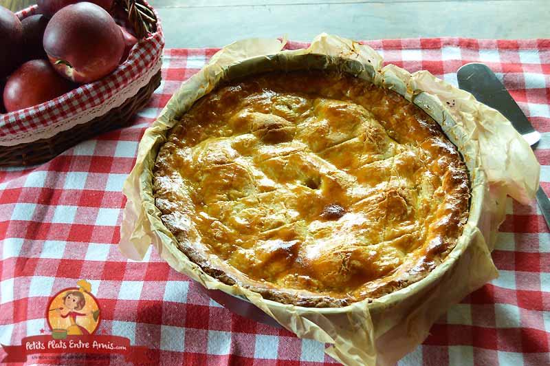 Recette tourte aux pêches