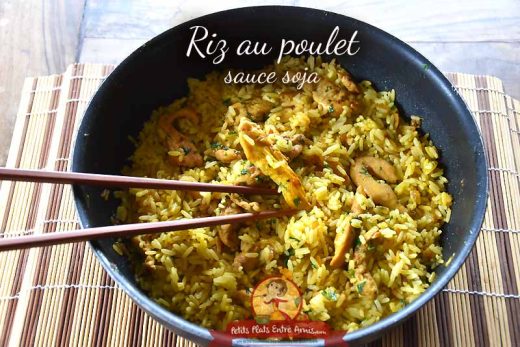 Riz au poulet sauce soja