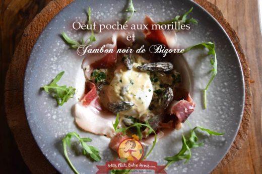 Oeuf poché aux morilles et jambon noir de Bigorre