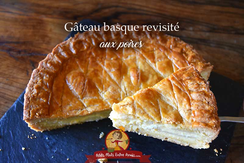 Gâteau basque revisité aux poires