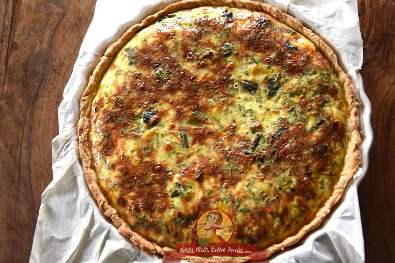 Ingrédients quiche poireaux fromage et jambon